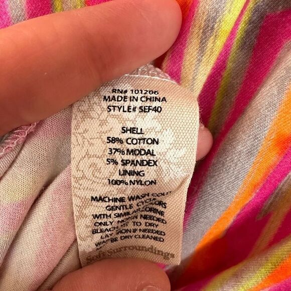 Soft Surroundings Women’s Giselli Sleeveless Maxi Dress Twist Front Multi-colore - Picture 9 of 9